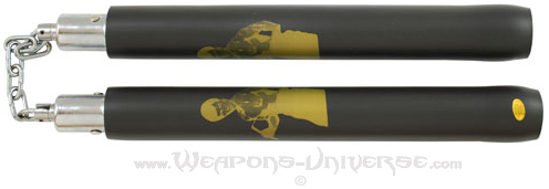 Nunchucks, Foam, Bruce Lee, Black, Chain, NC232-LE-BK