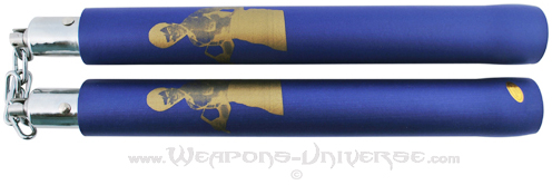 Nunchucks, Foam, Bruce Lee, Blue, Chain, NC232-LE-BL