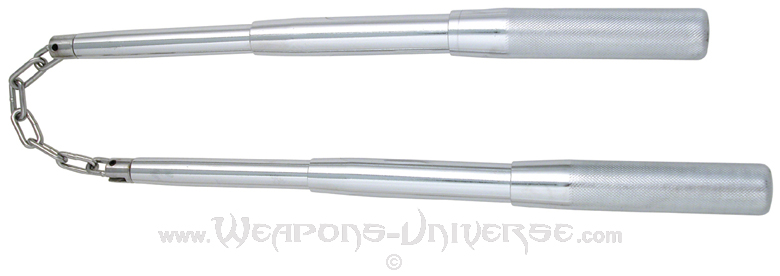 Chrome Telescopic Nunchucks, 9"