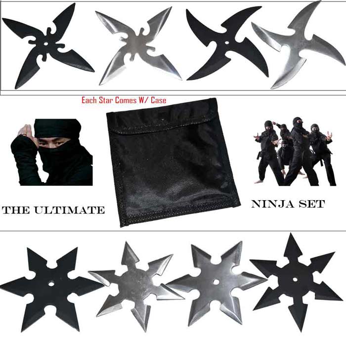 60 Pc Assorted Ninja Throwing Star Set, 1-TS-60-SET