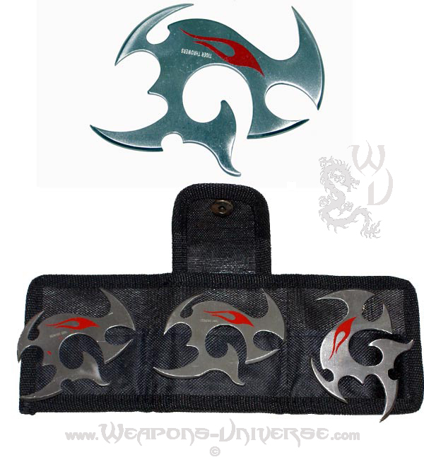 Flame Thrower Throwing Star Set