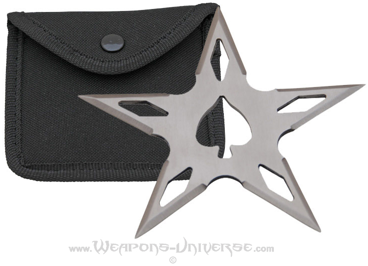 Spade Throwing Star, Silver, 4.25 inches