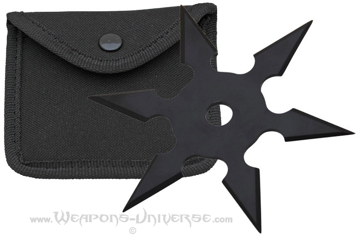 Sunray Throwing Star, Black, 4.25 inches