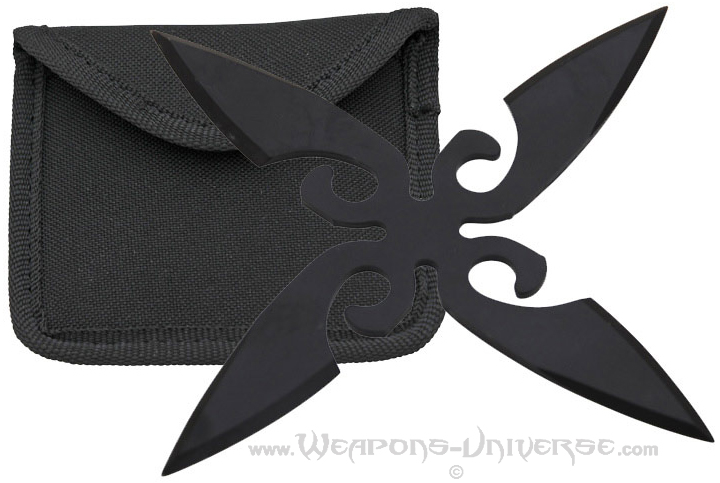 Whirlwind Throwing Star, Black, 4 inches