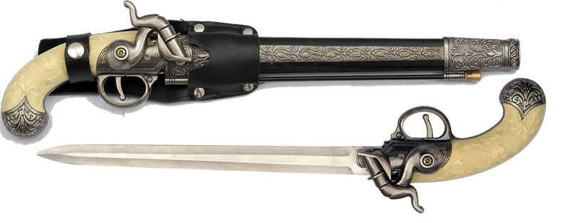 15" Civil War Pistol Sword with working hammer