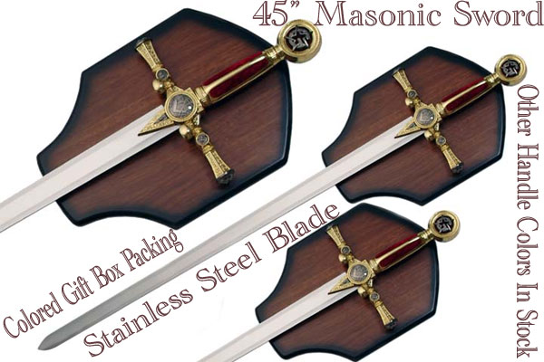Masonic Sword Classic Red Handle Masonic Sword