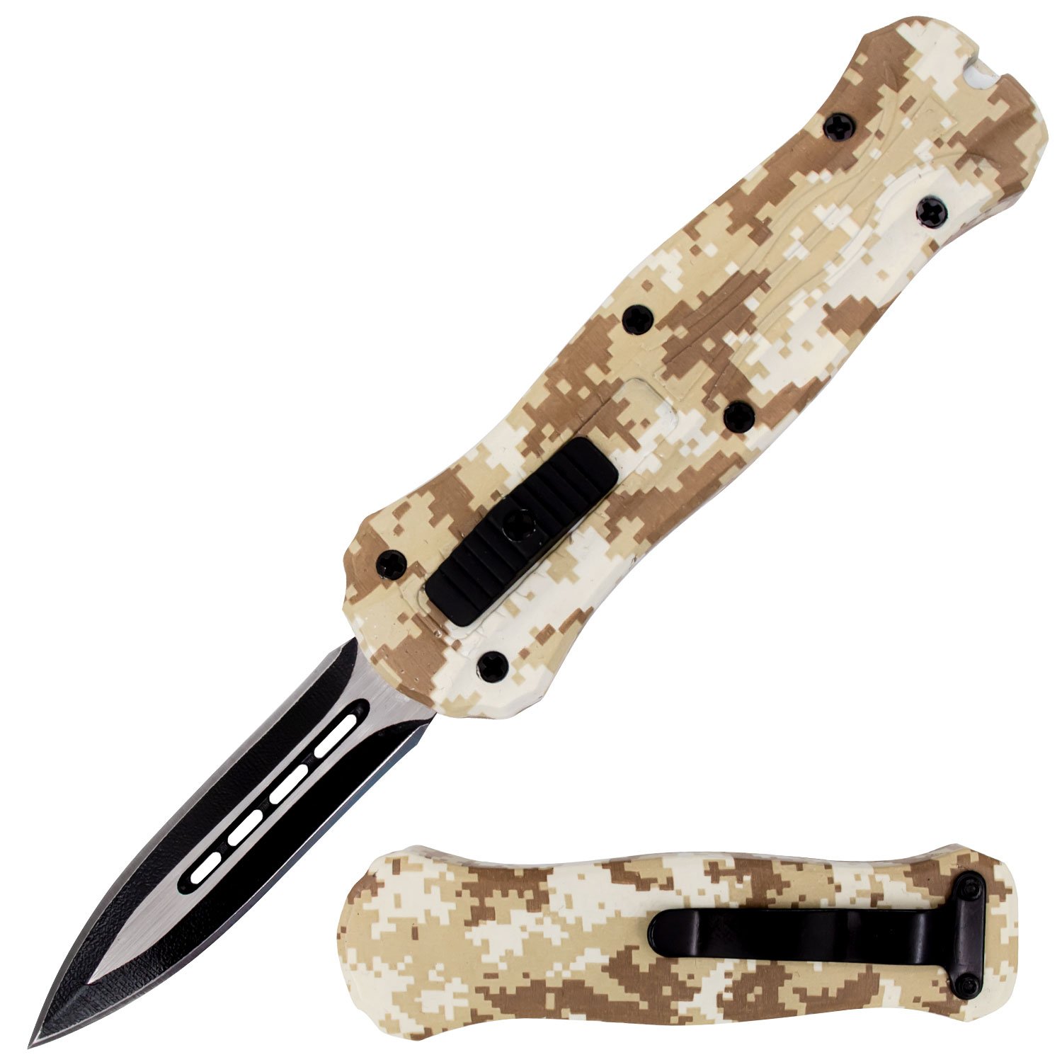 Miniature OTF Automatic Knife   Desert Camo