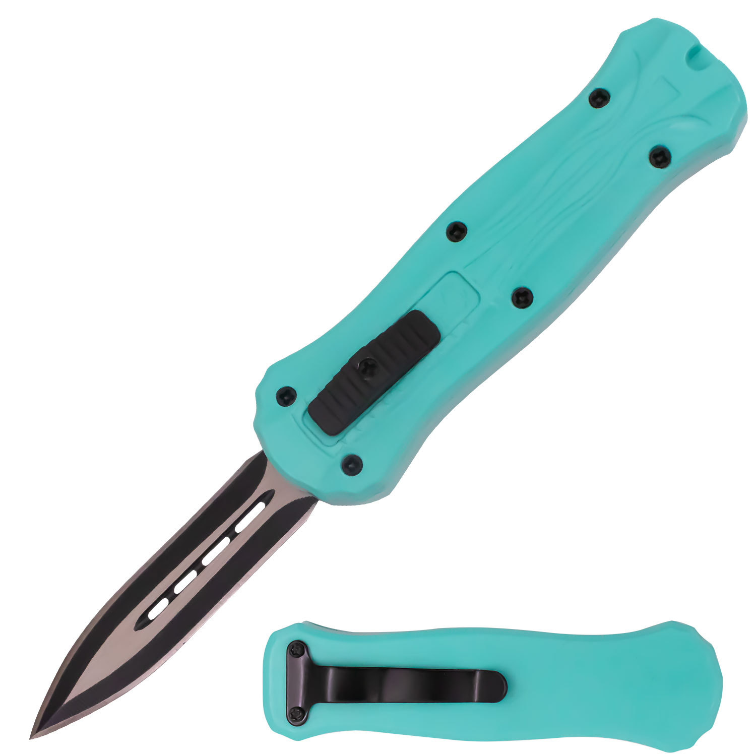 Miniature OTF Automatic Knife Teal