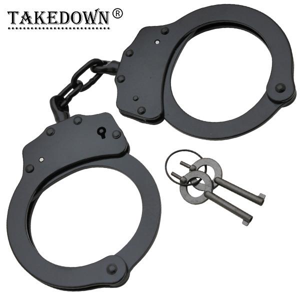 Police Edition Steel Professional Grade Handcuffs, Black