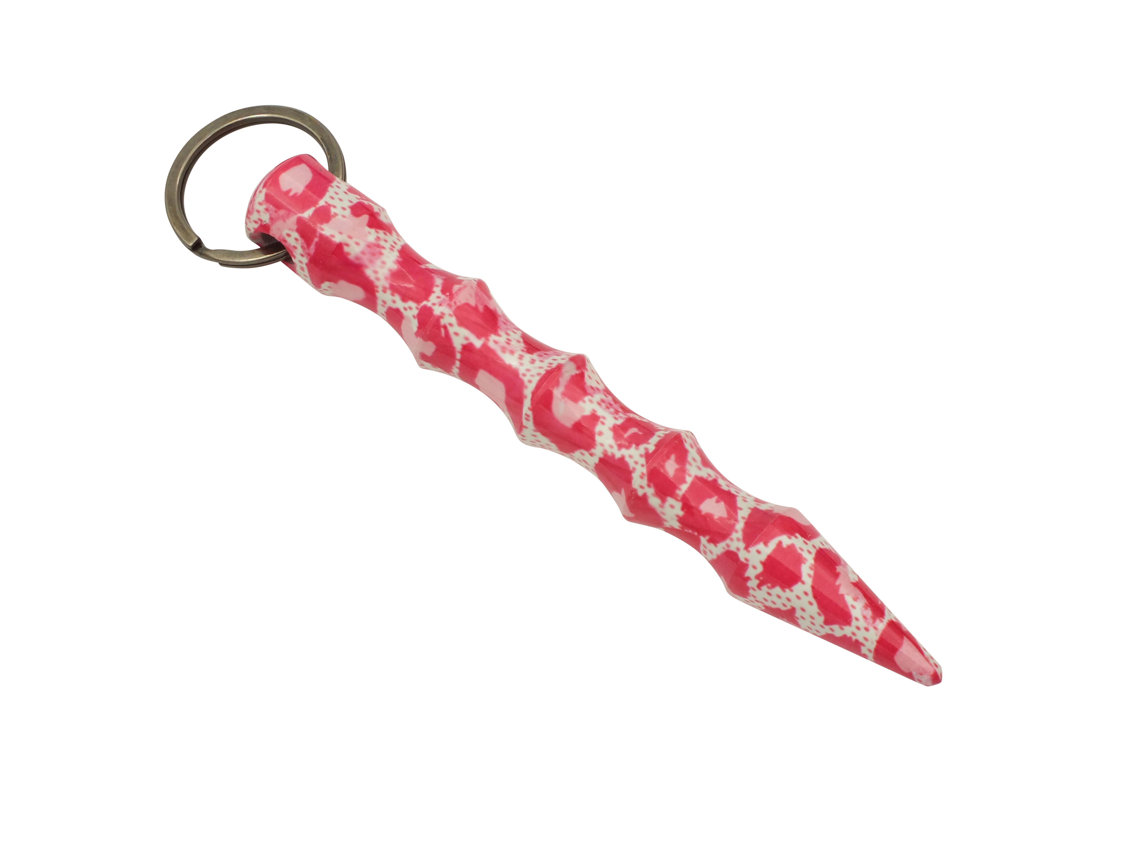 Kubotan, Pointed, Wavy, Leopard Pink