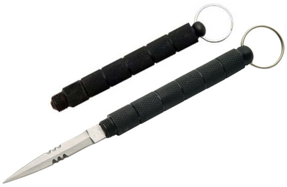 Kubotan, Hidden Knife, Keyring, Black