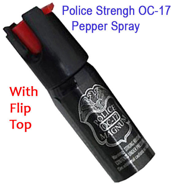 2 oz Pepper Spray-Police Strength OC-17 Magnum-Flip Top