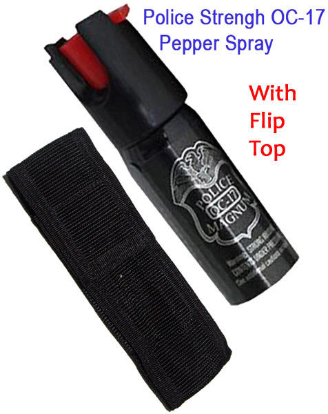 4 oz Pepper Spray-with Nylon case and Flip top