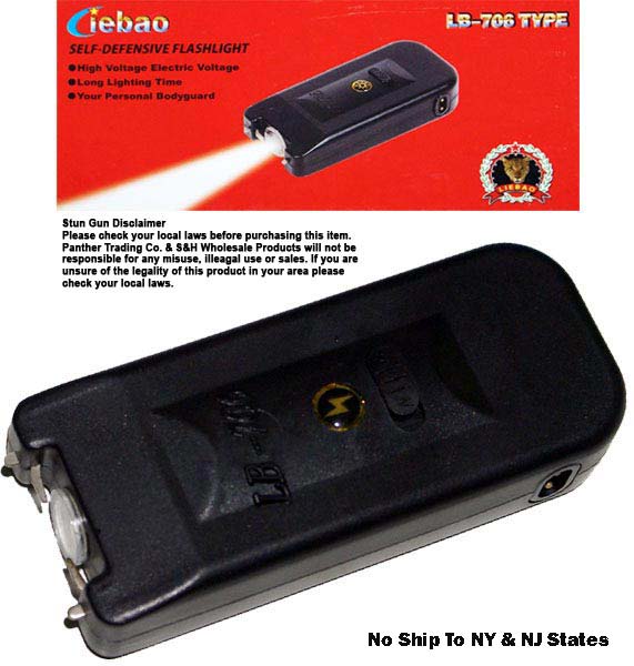 3 M Volt Mini Stun Gun W/Case W/Led Light Rechargeable