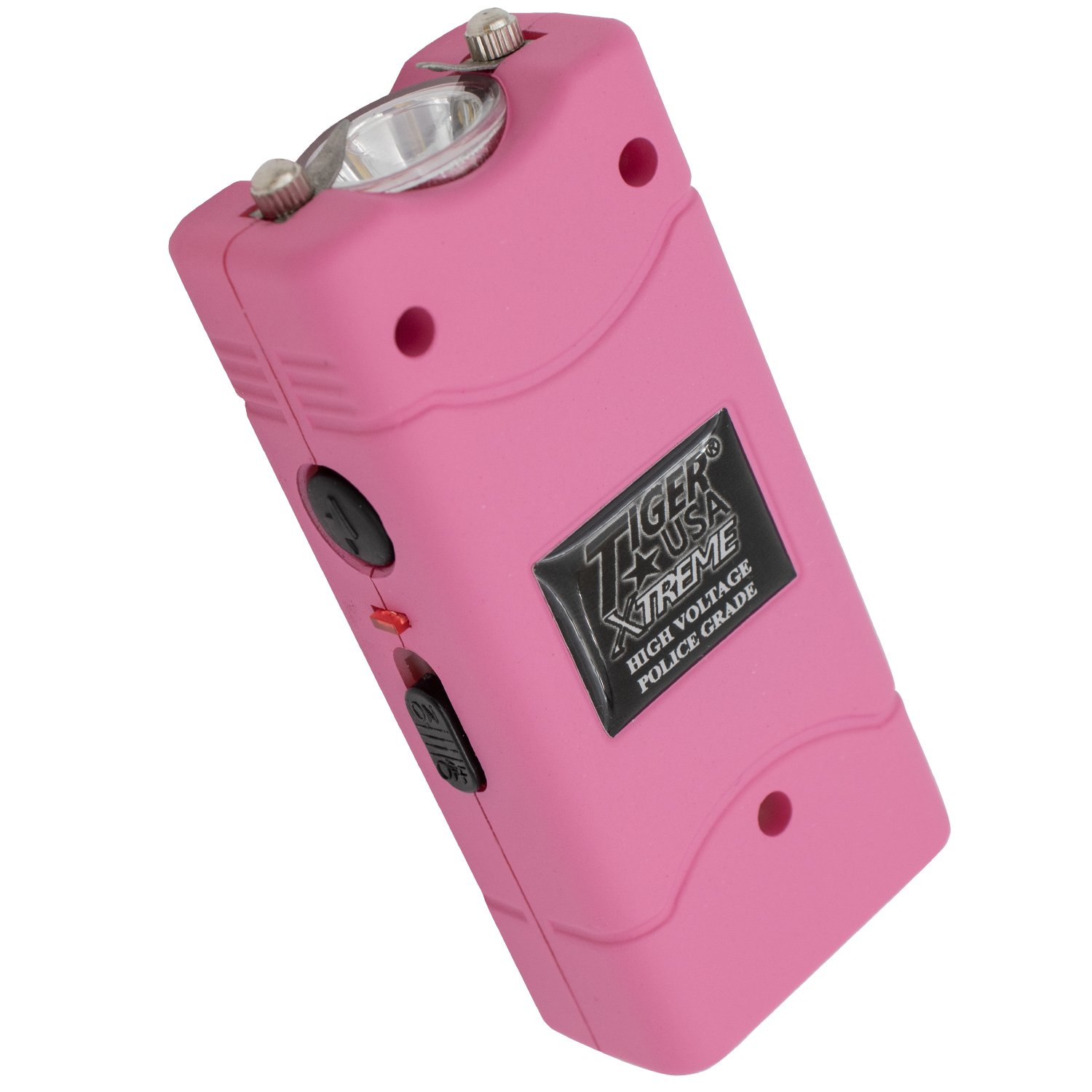 Pink Small Quantum Tiger USA Xtreme Stun Gun 96V with Leather Case