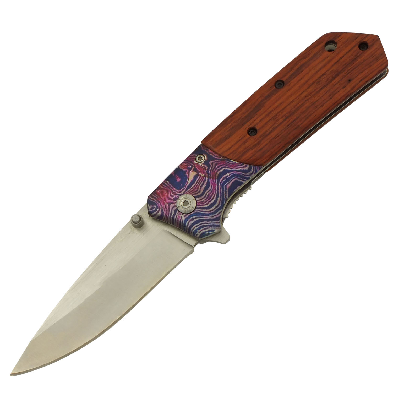 Fine Oak Violet Haze Spring Assisted Folding Pocket Knife