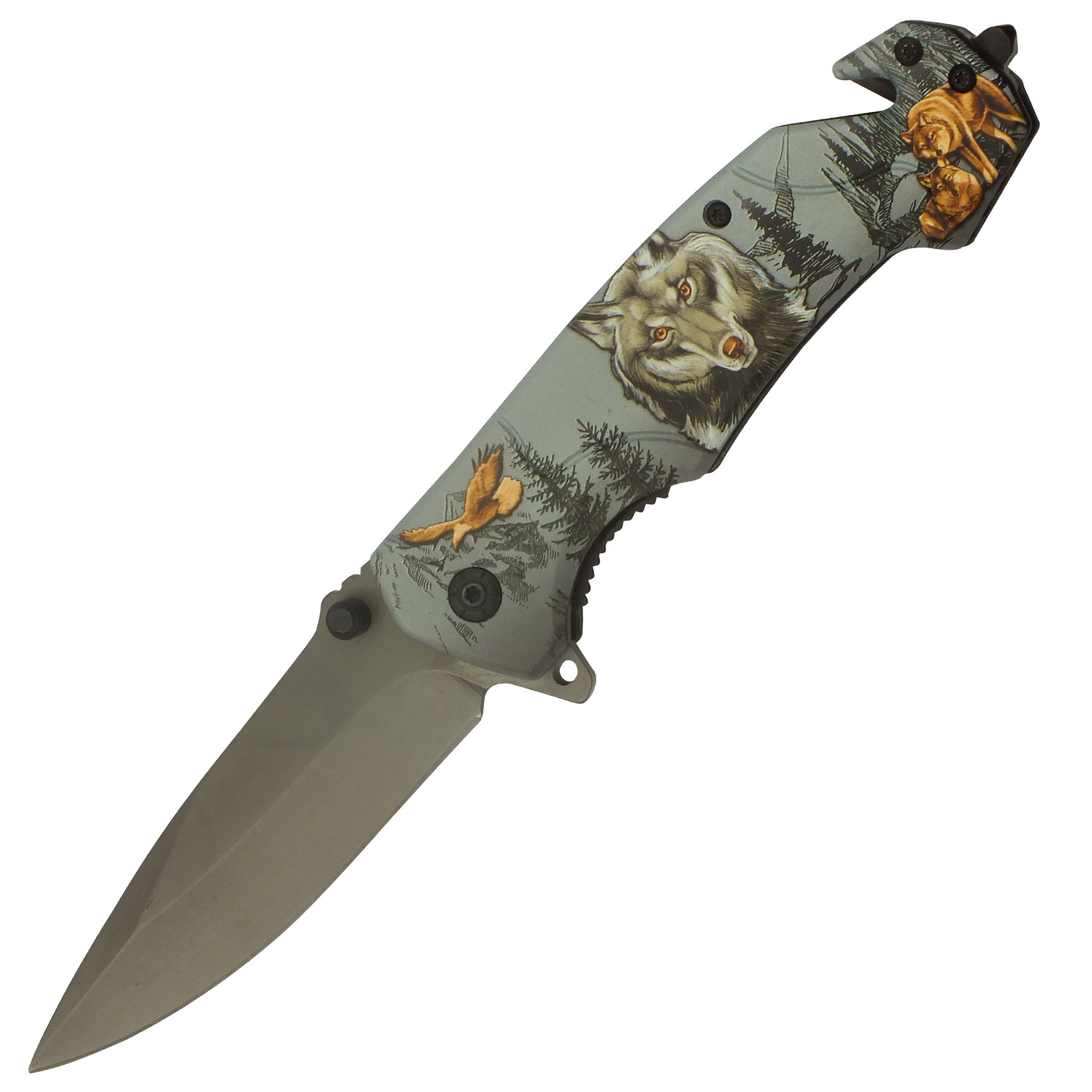 Soaring Snow Eagle Spring Assisted Folding Pocket Knife