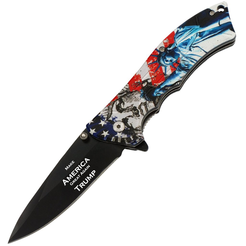 Grace of Liberty Make America Great Again Trump Folding Knife