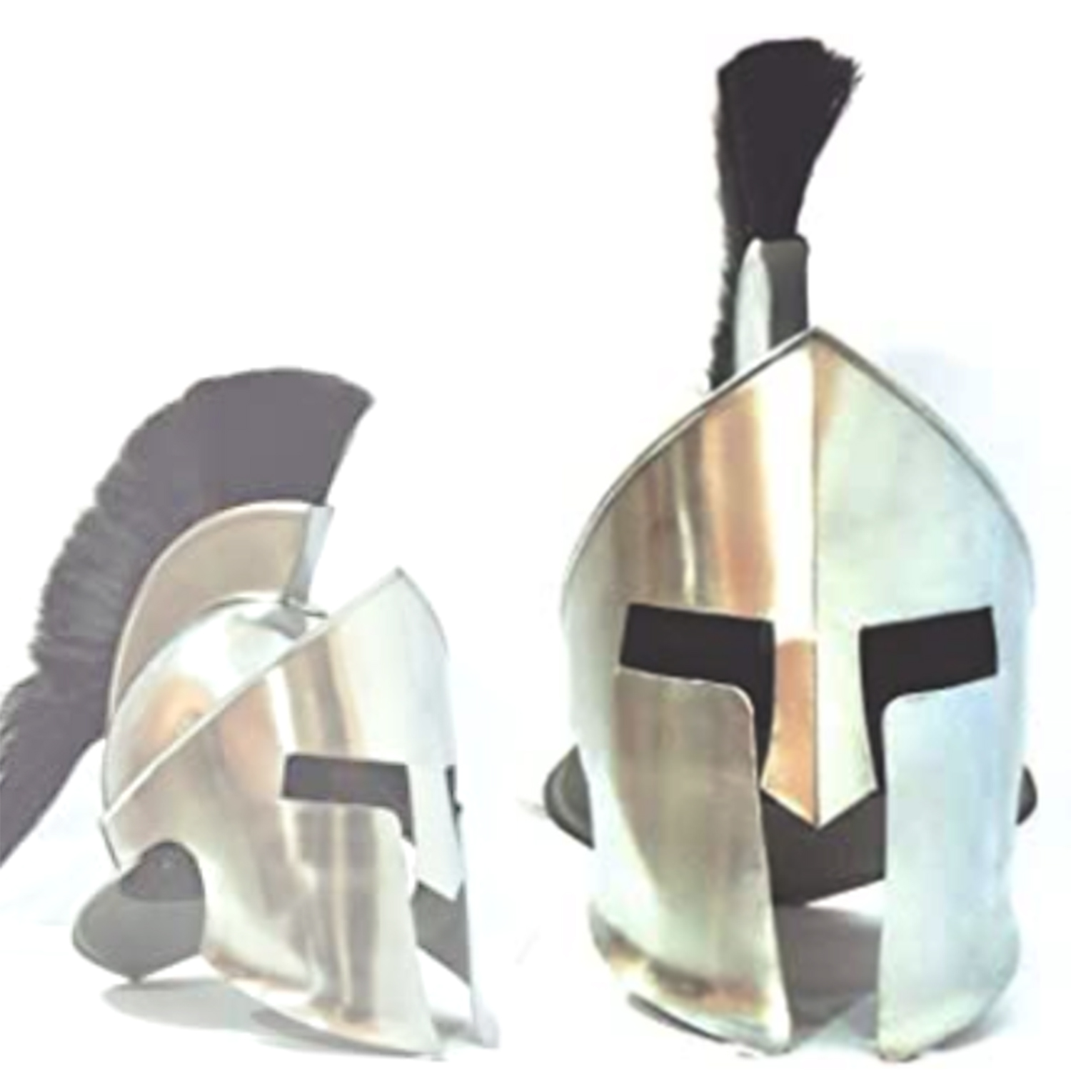 Silver Spartan Inspired Medieval Helmet