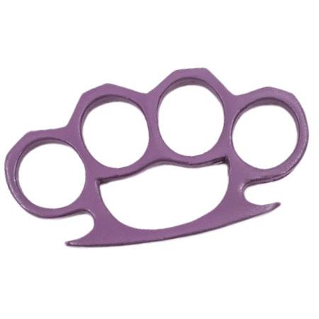 Solid Steel Knuckle Duster Brass Knuckle   Light Purple