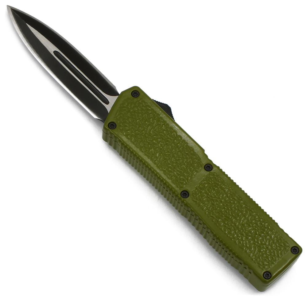TA 100 GN Lightning Knife Aerospace Aircraft Aluminum Handle 440 Stainless Steel Blade OD Green