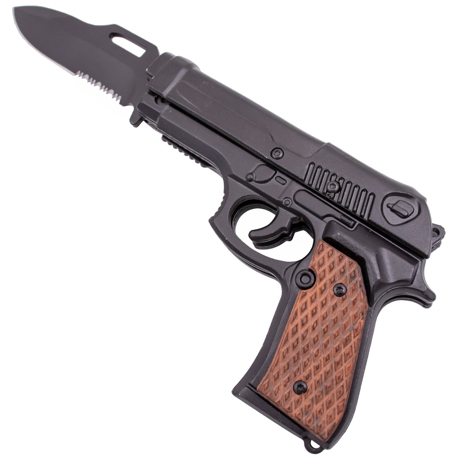 Tiger USA Lock, Stock and Cock Back Pistol Spring Assisted Knife Picture 1