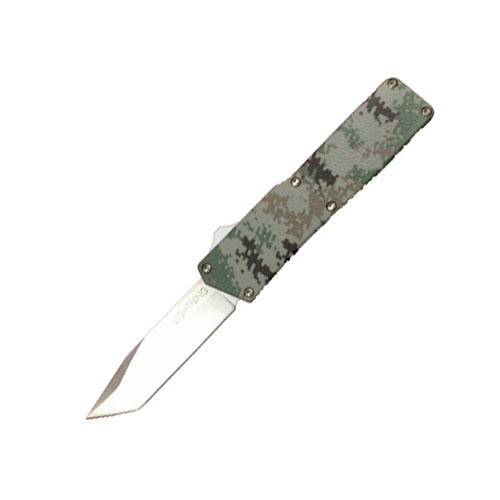 Famous Lightning OTF Automatic Knife Tanto Camo