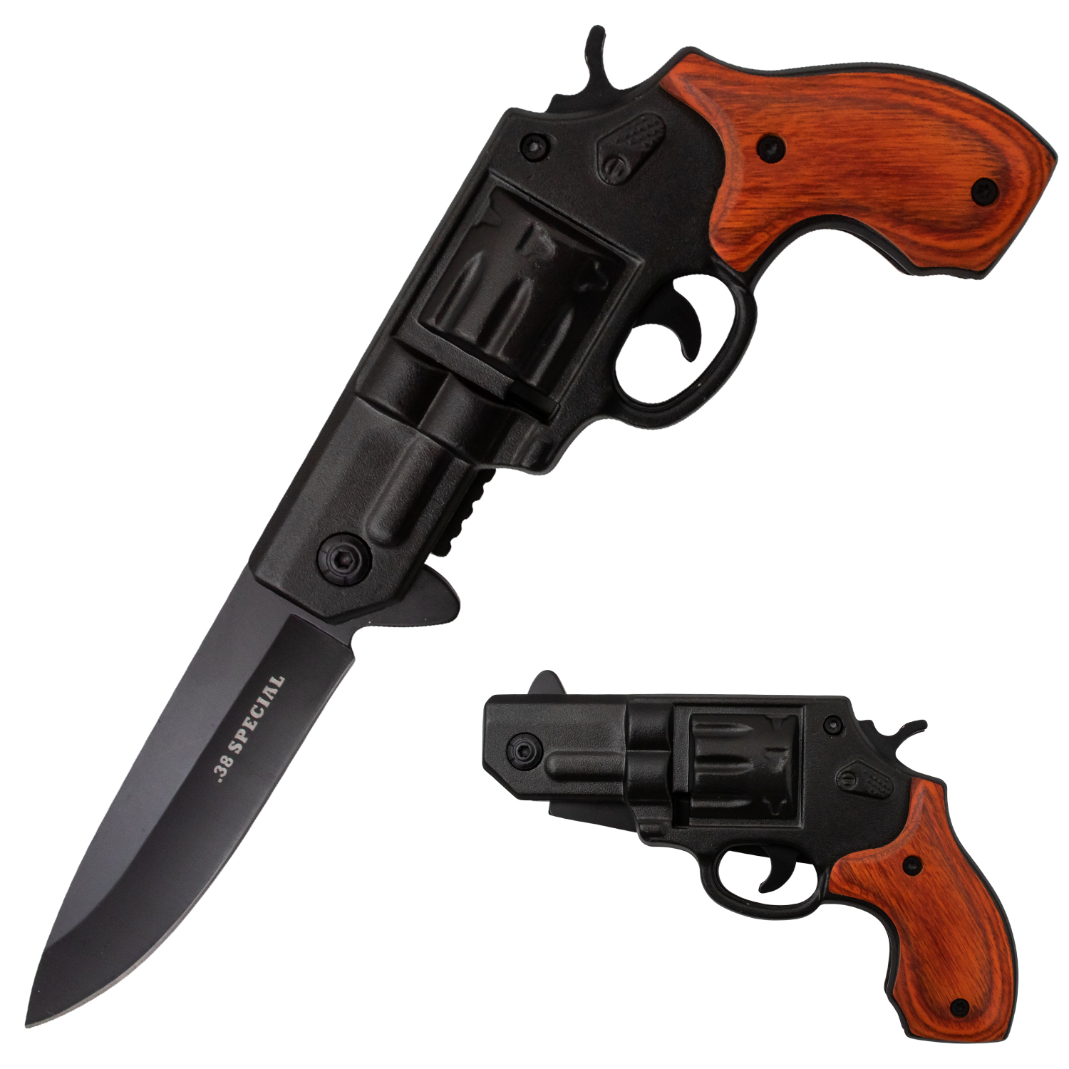 Tiger USA 38 Special Revolver Pistol Trigger Action Assisted Knife