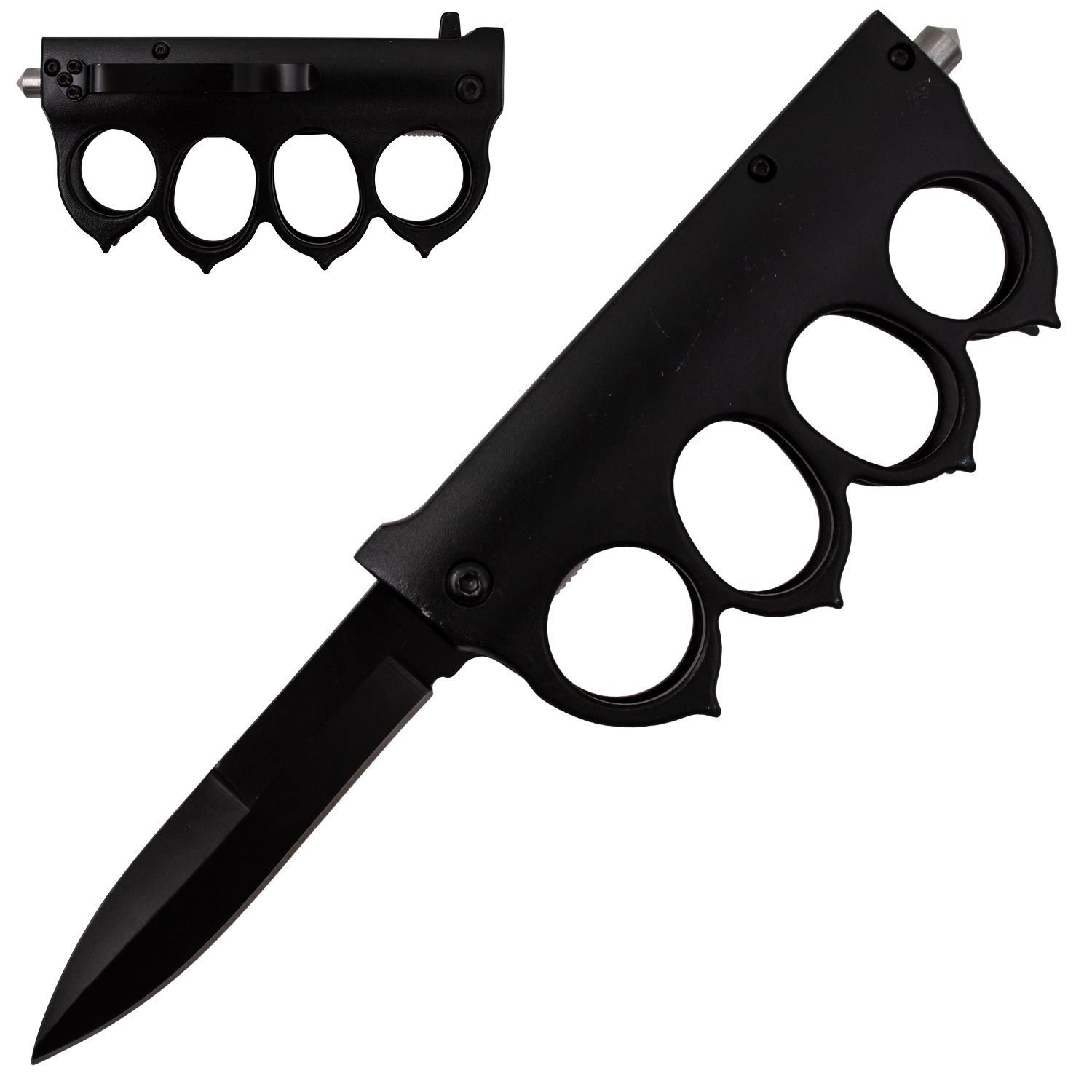 Tiger USA Black Trench Knife Drop Point Folding Knife