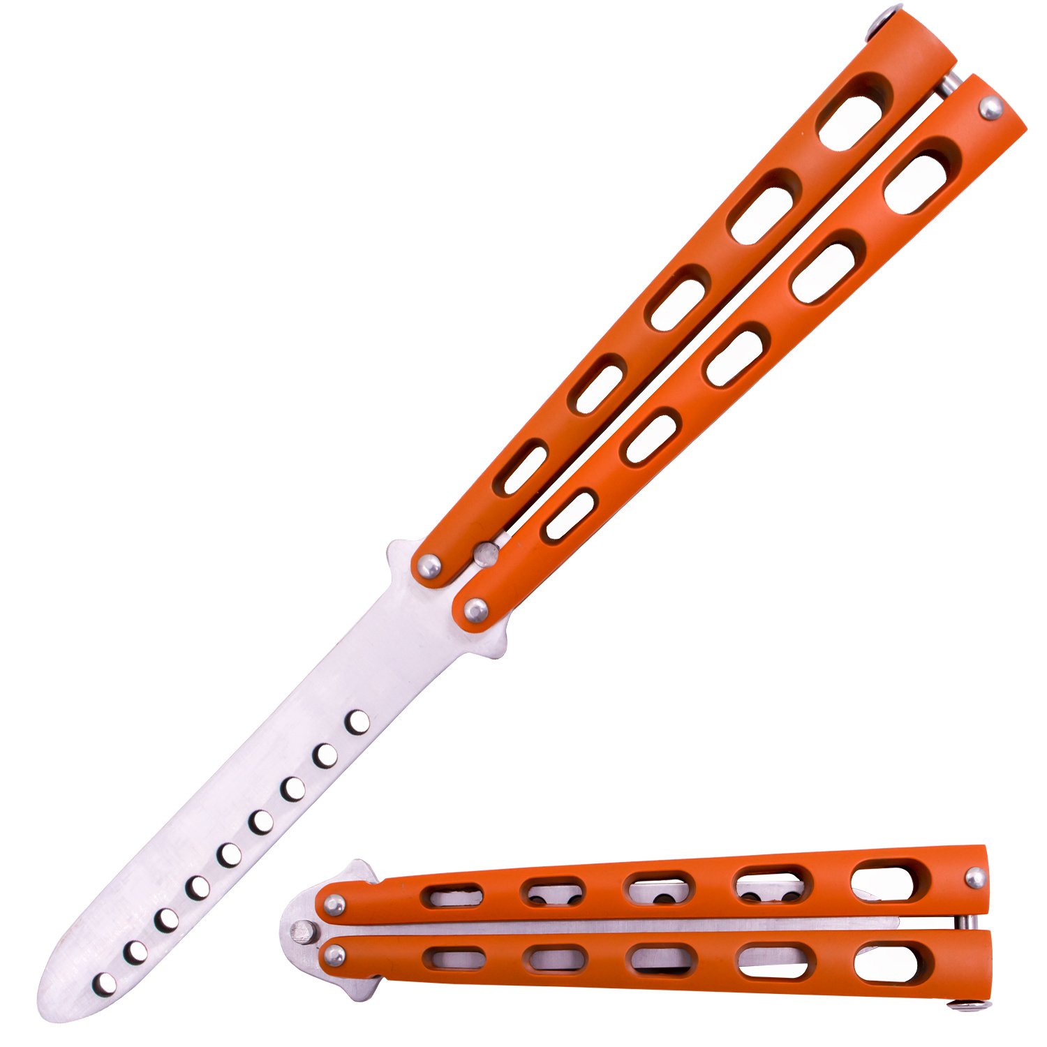Tiger USA Butterfly Training Knife 440 Stainless 8.85 Inch   Orange