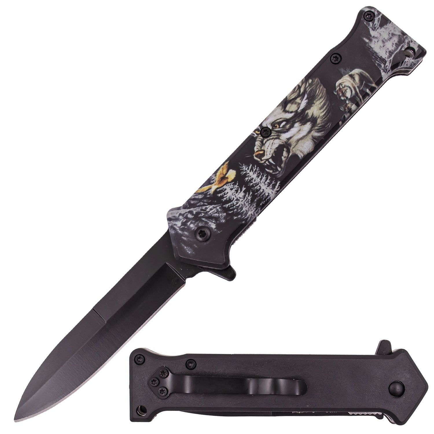 Tiger USA Spring Assisted Joker Knife   Ravenous Wolf