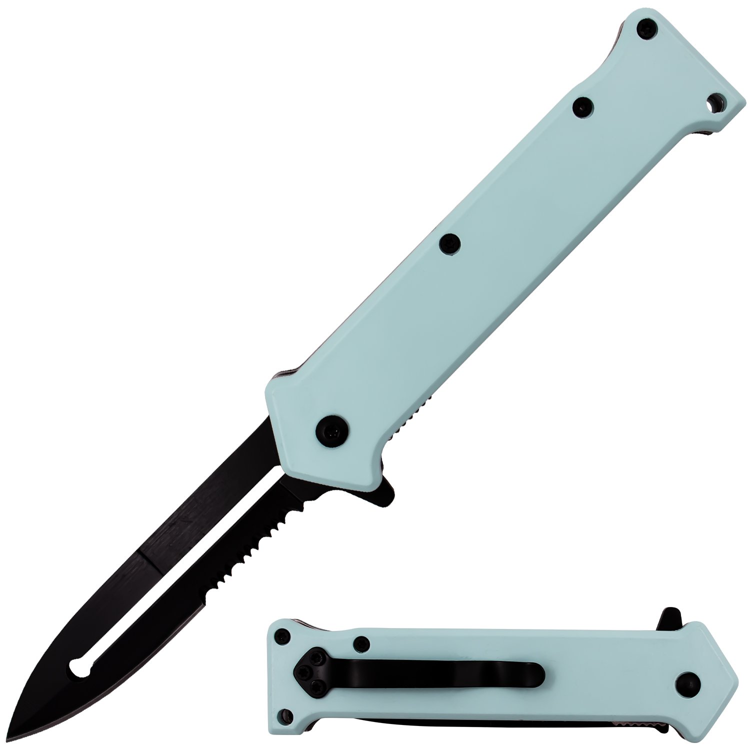 Tiger USA Spring Assisted Joker Knife   Teal