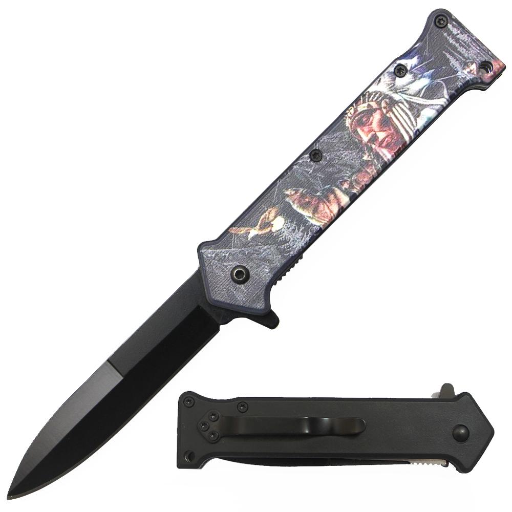 Tiger USA Spring Assisted Joker Knife   Tribal Visions