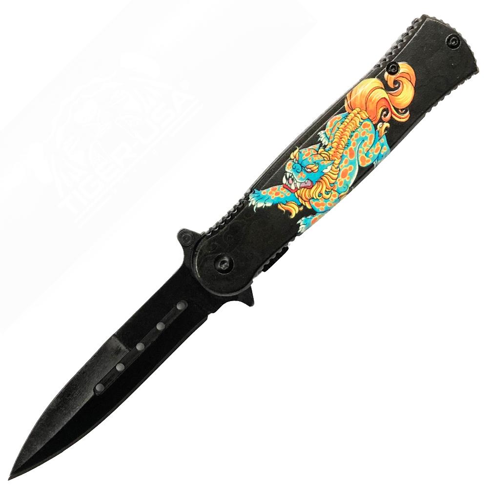 Tiger USA Spring Assisted Knife   YOTD I (Year of the Dragon)