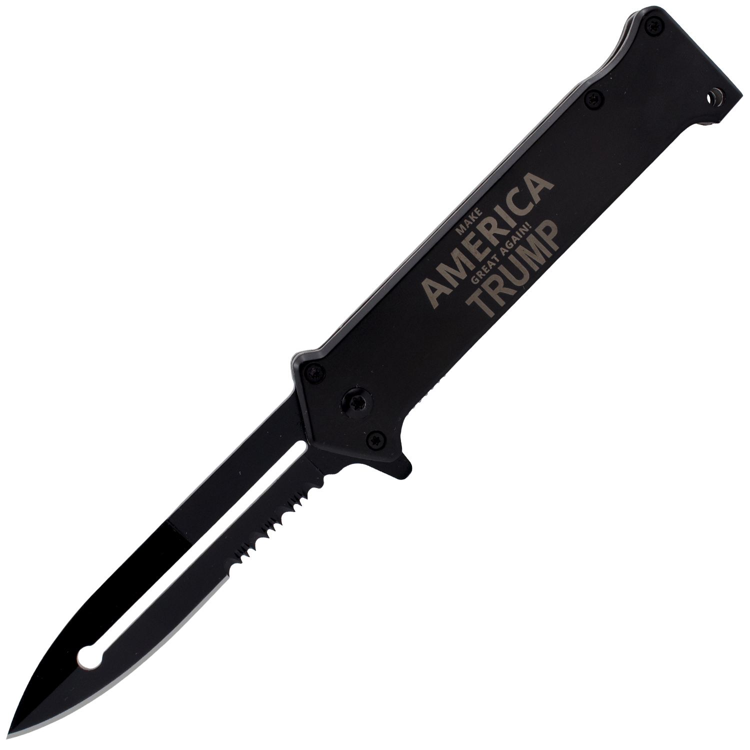 Tiger USA Spring Assisted Knife Black Trump