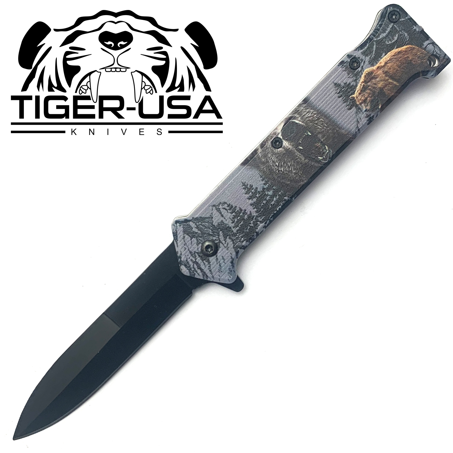 Tiger USA Spring Assisted Knife Grizzly