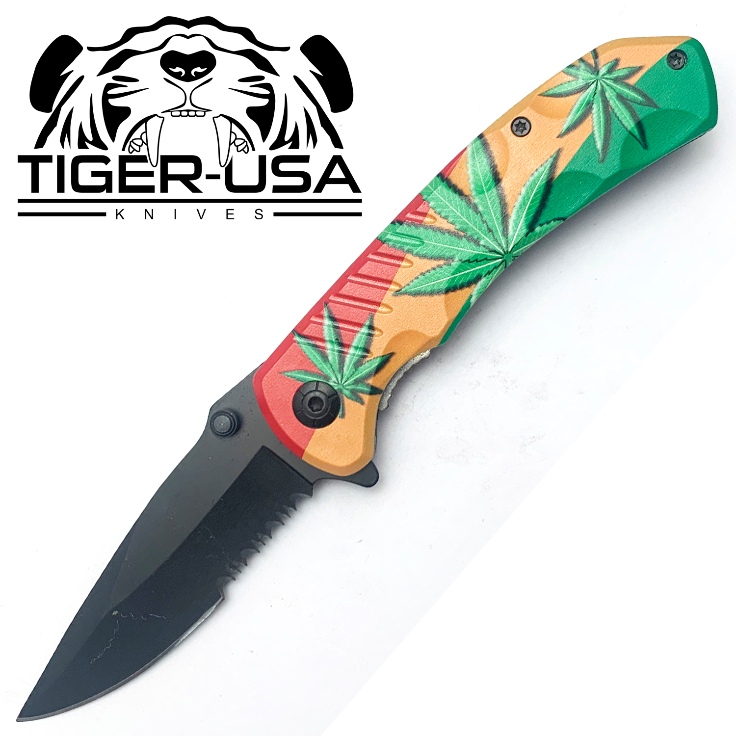 Tiger USA Spring Assisted Knife Mary J Rasta