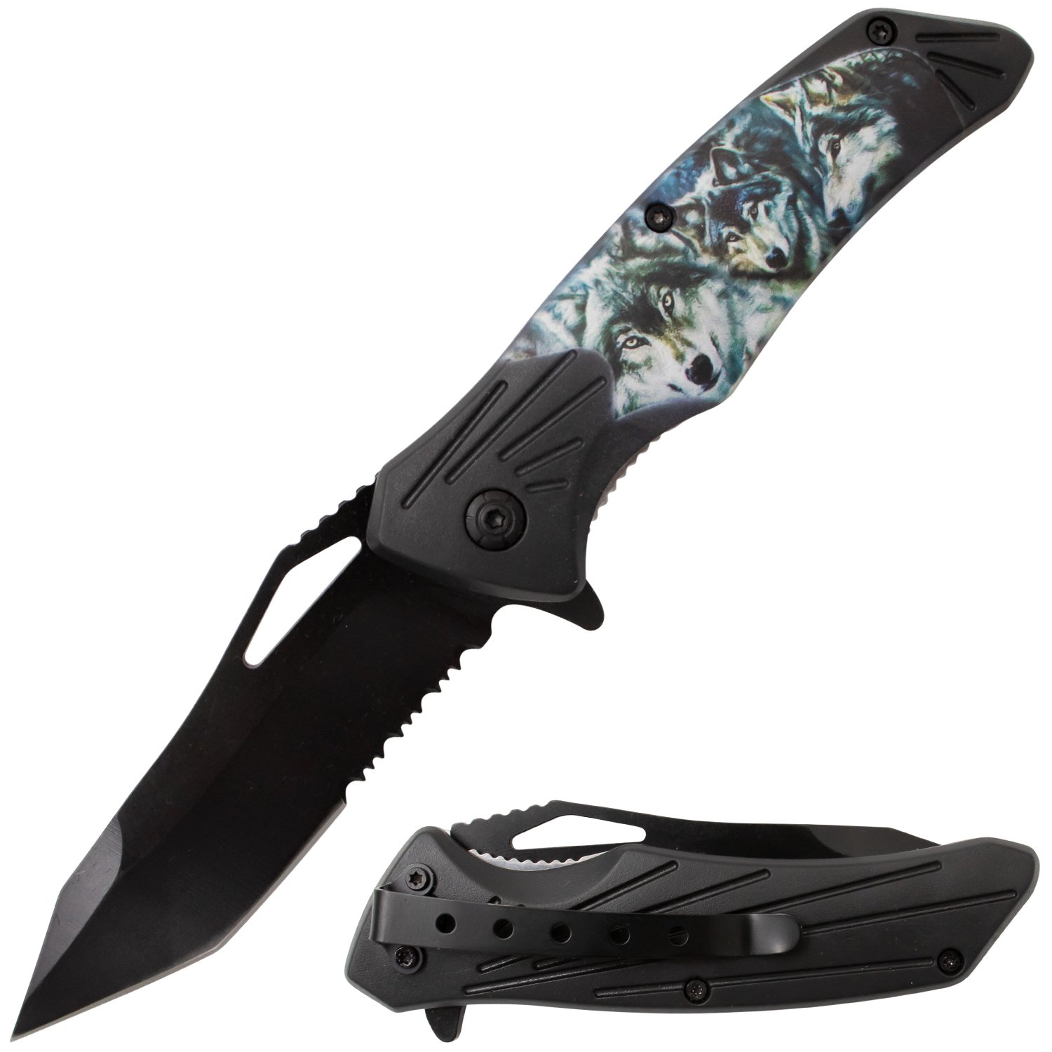 Tiger USA Trigger Action Knife Arctic Wolf