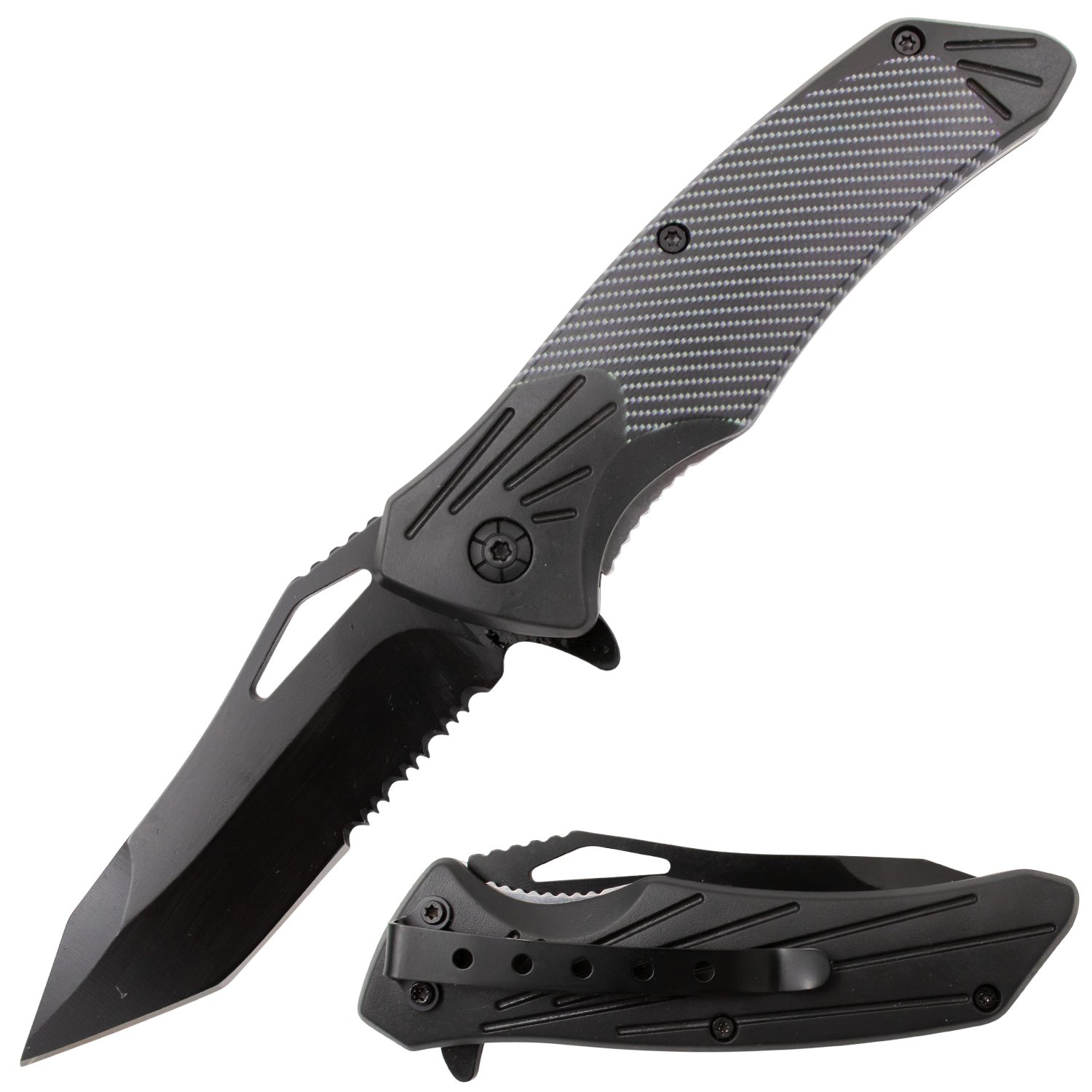 Tiger USA Trigger Action Knife Carbon Fiber