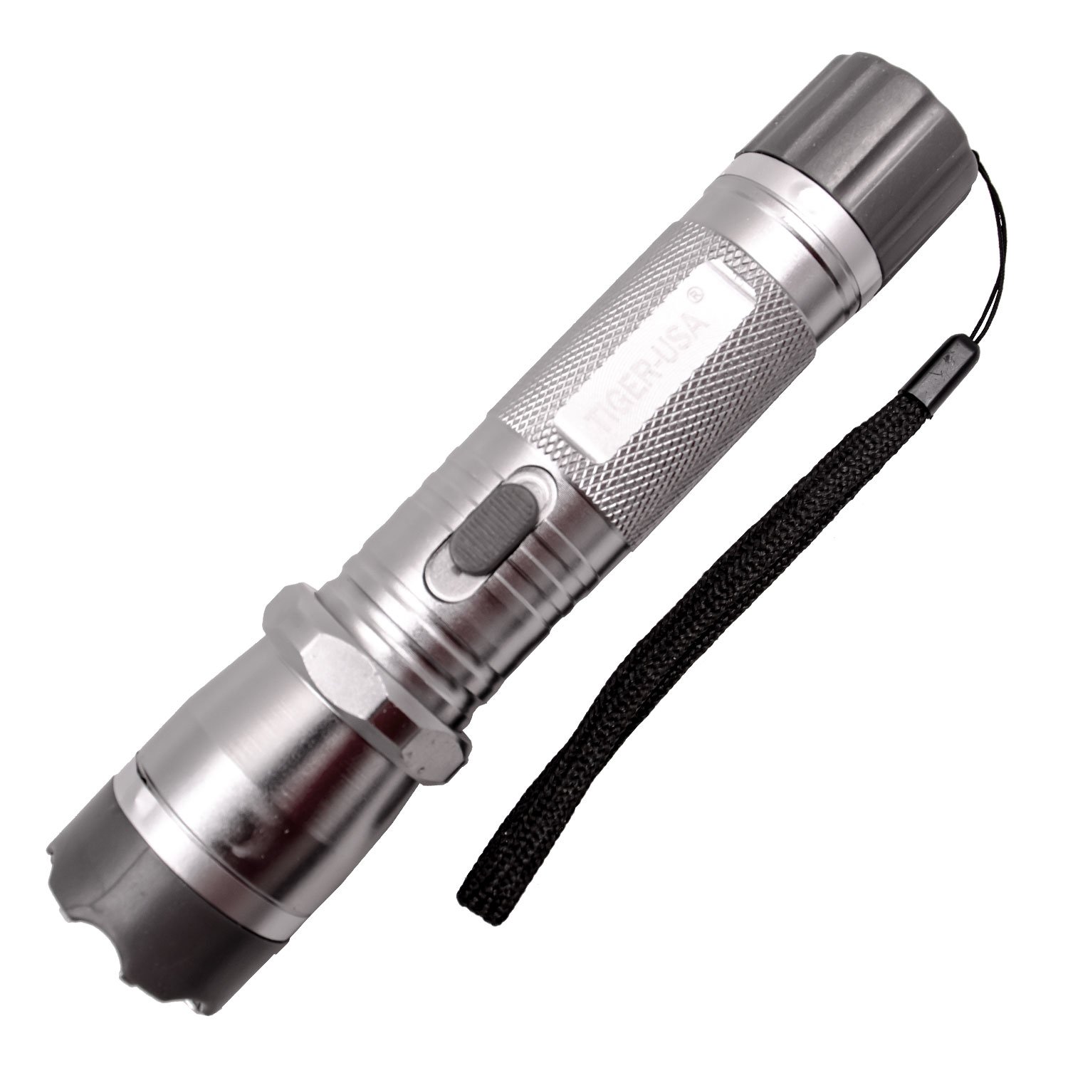 Tiger USA Xtreme® 100 Mill V Tiger Omega Stun Gun Flashlight (Silver)