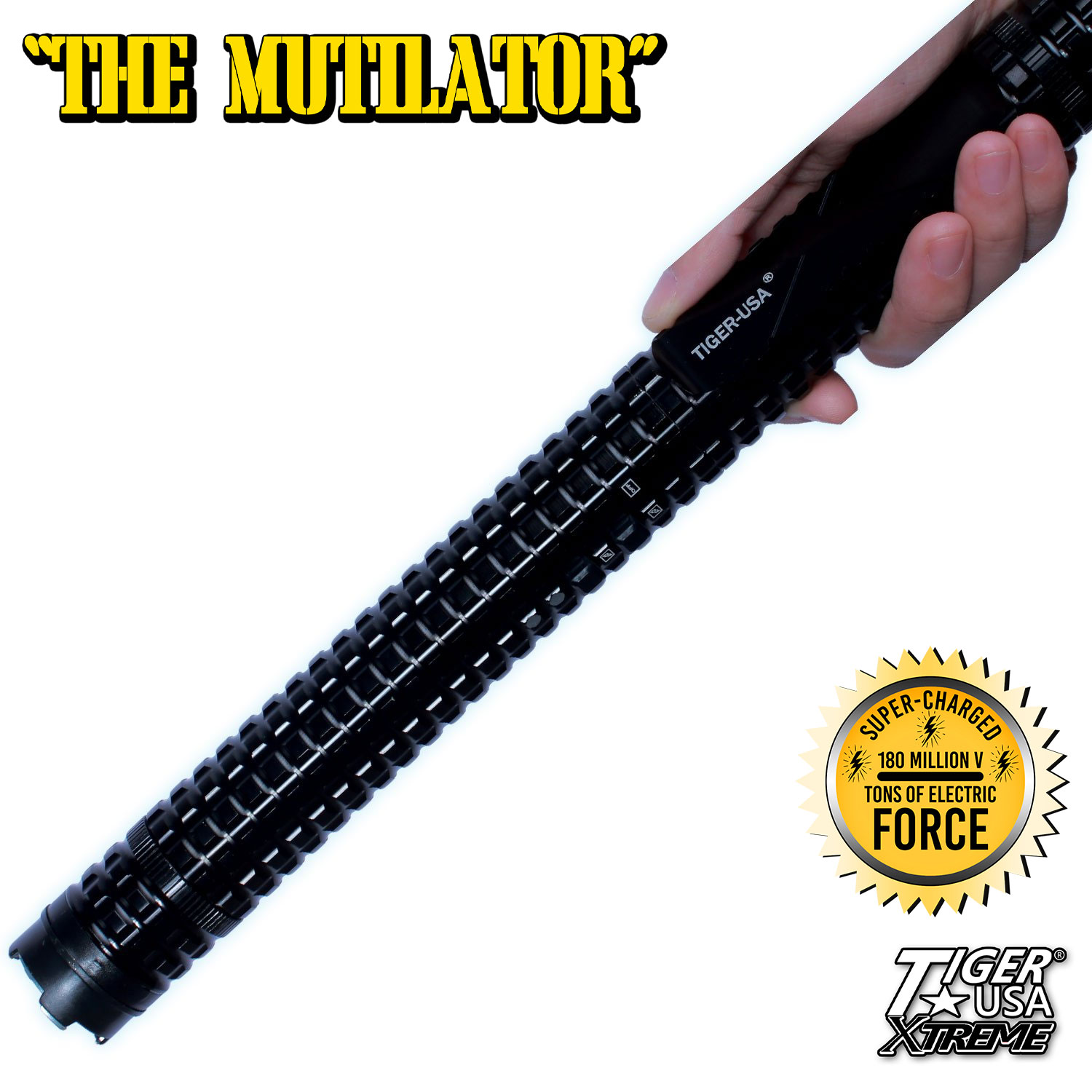 Tiger USA Xtreme® The MUTILATOR 250 Mill Mega Stun Gun Flashlight Baton