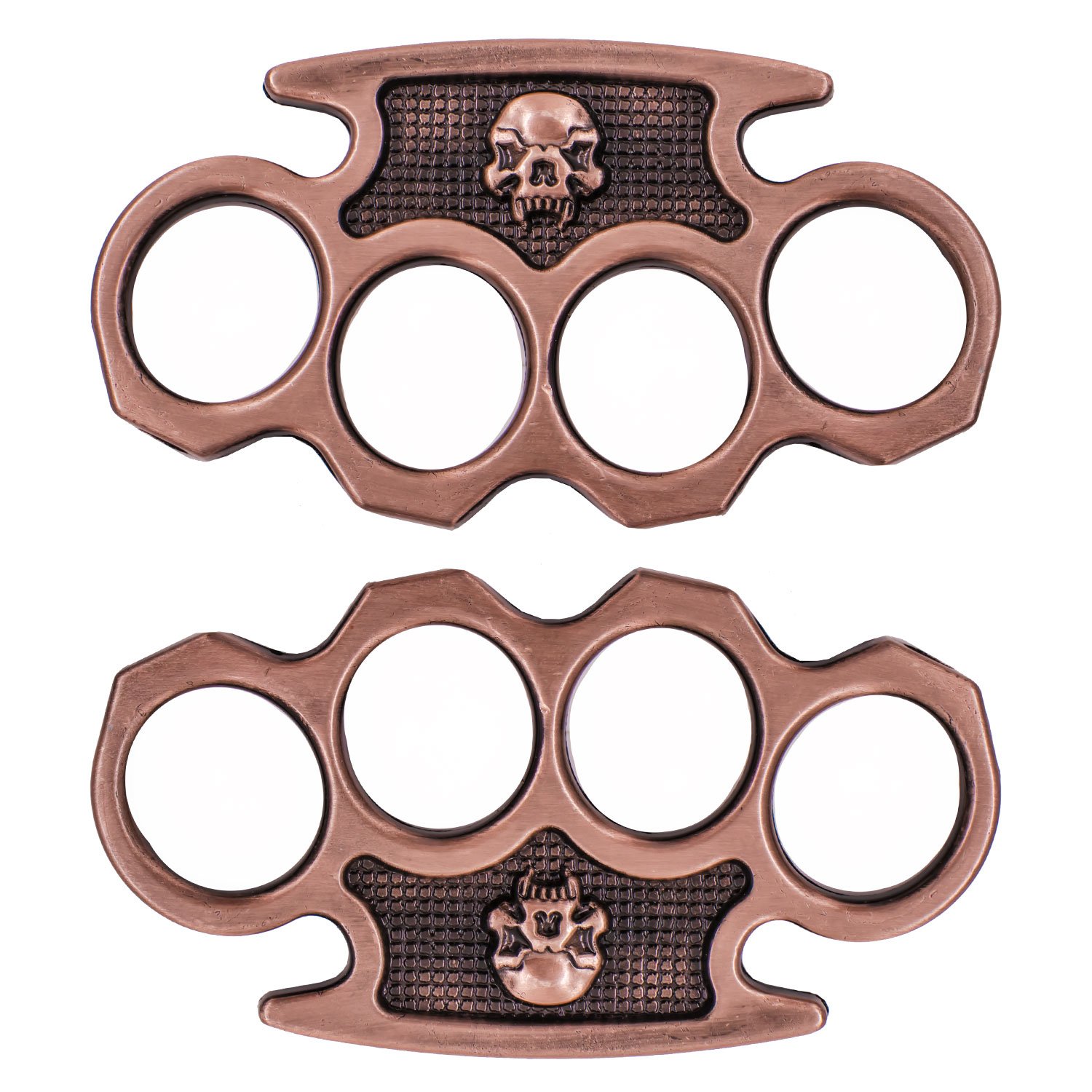 Vampire Skull Brass Knuckles Copper Finish