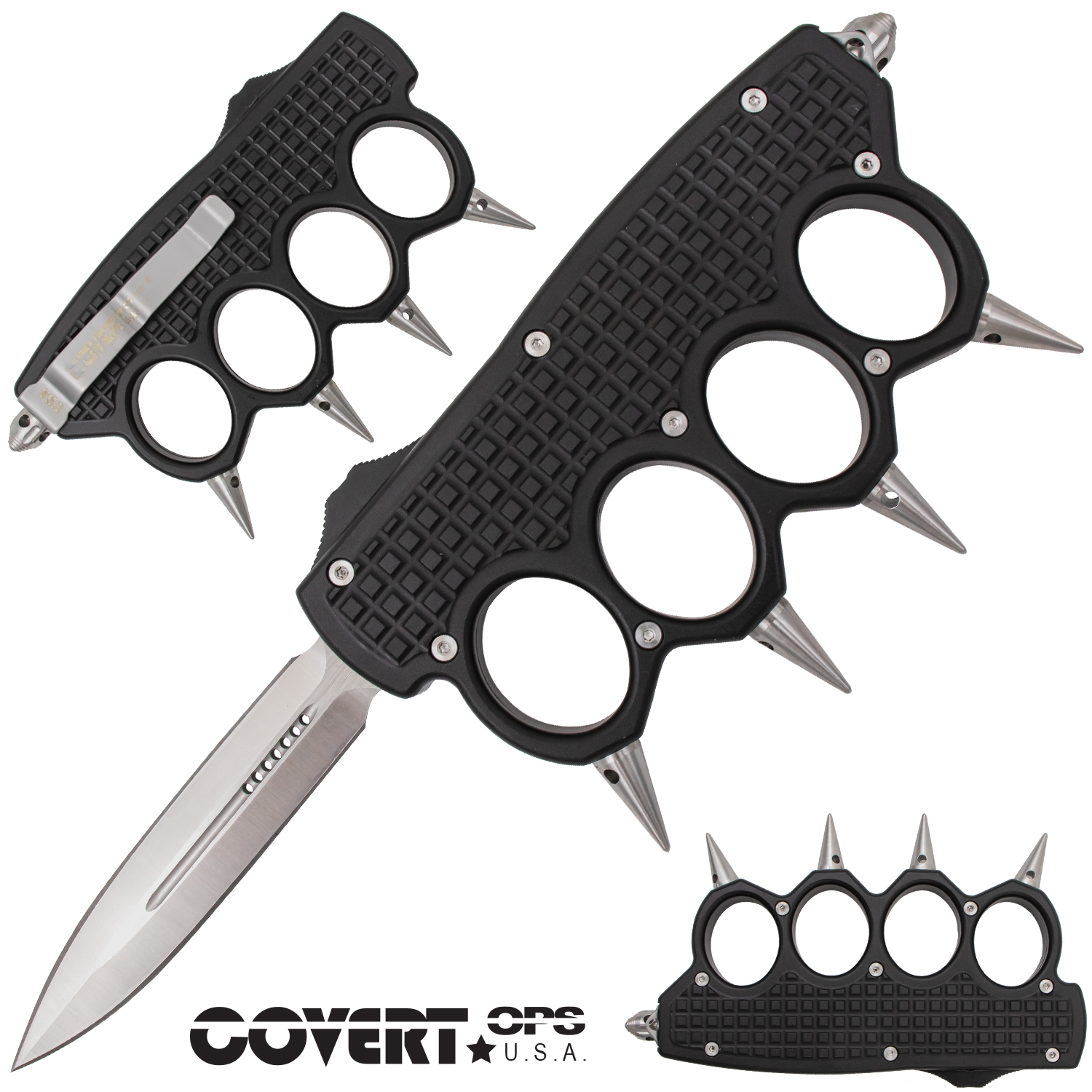 Subtle Serpent Automatic Otf Knuckle Knife With Tool And Carrying Case