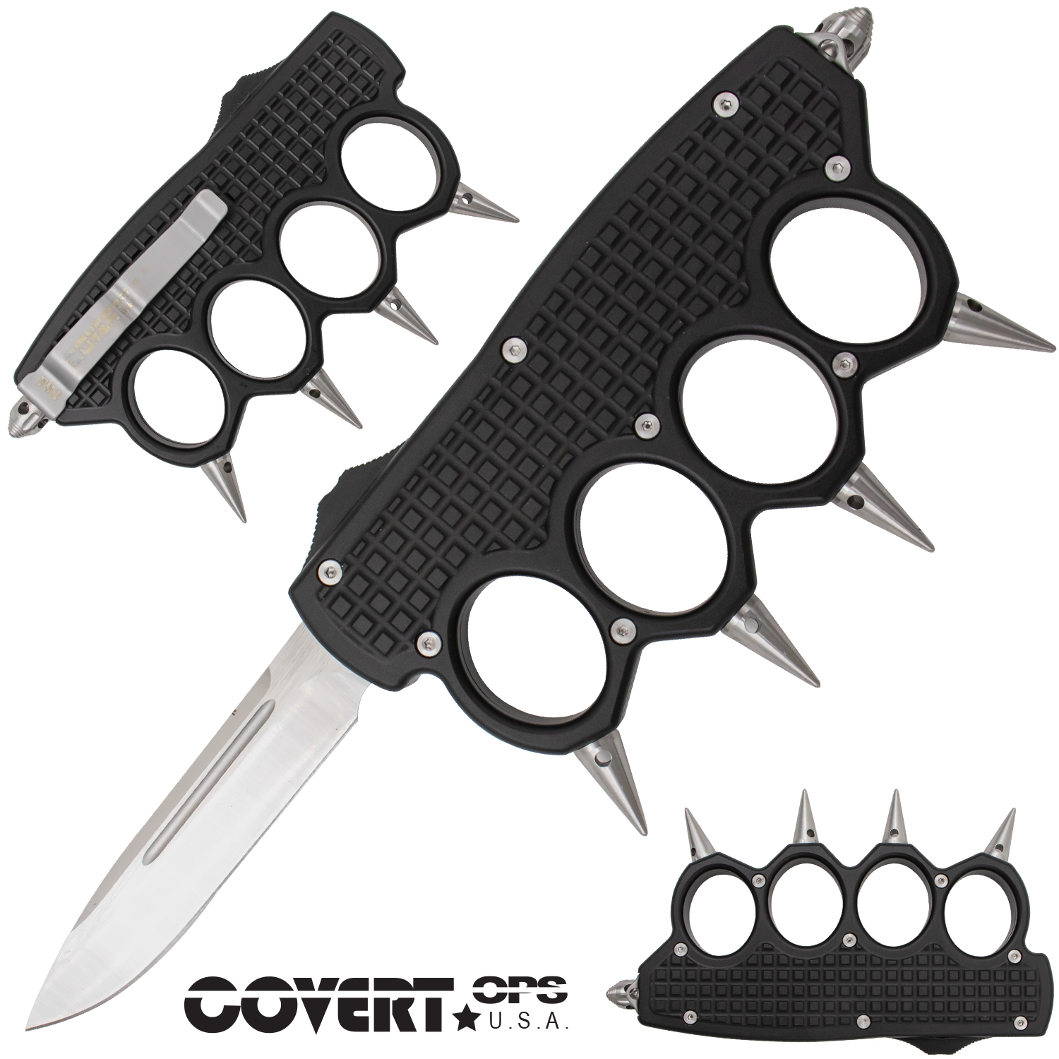 Subtle Serpent Automatic OTF Knuckle Knife with Tool and Carrying Case DP