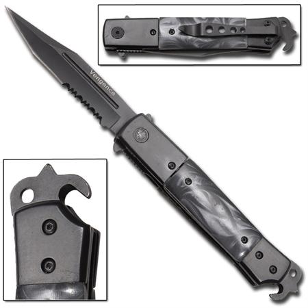 Hidden Release Urban Tactical Automatic Knife Vengeance SP355PK-3