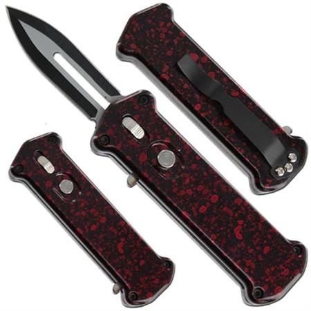 Sharp Shooter OTF Automatic Knife Blood Red 7308RD