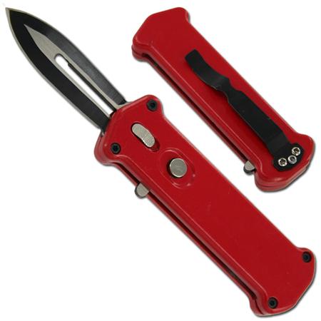 Sharp Shooter OTF Automatic Knife Solid Red 7308RR
