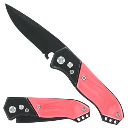 Super Sharp Auto Knife Marble Pink 8364R
