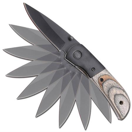 Taurus Switchblade Hidden Release Automatic Knife Hardwood SP504-B8