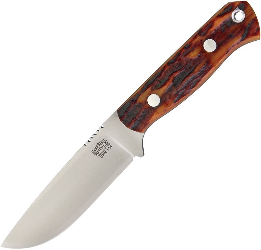 Bark River BA07002BAS Bravo Necker II Antique Stag Knife